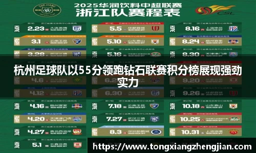 杭州足球队以55分领跑钻石联赛积分榜展现强劲实力